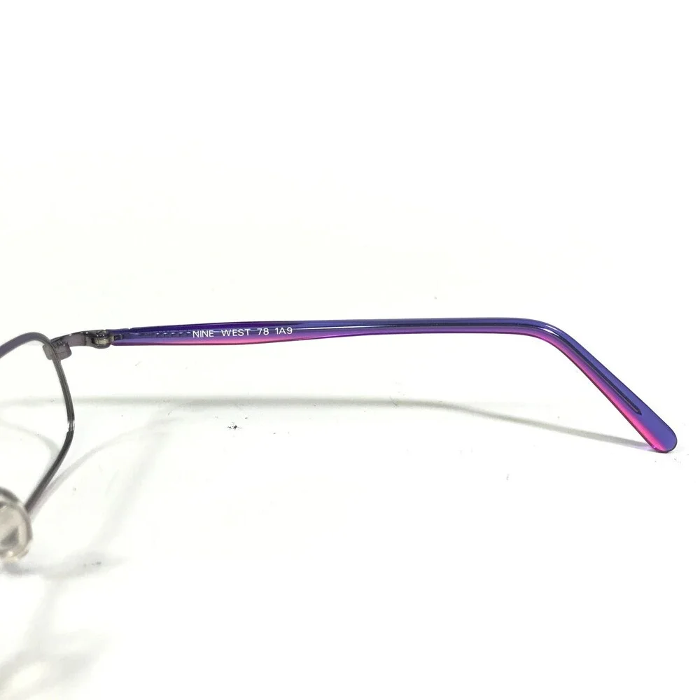Nine West Petite Eyeglasses Frames 78 1A9 Purple Rectangular 48-19-130